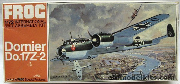 Frog 1/72 Dornier Do-17 Z-2 - Finnish or German Markings - Orange Series, F205 plastic model kit